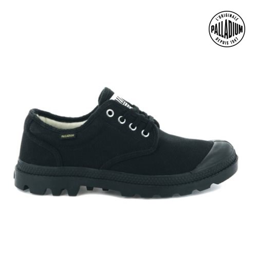 Palladium Pampa OX Originale Men's Oxfords Shoes Black | UK X960-DIR